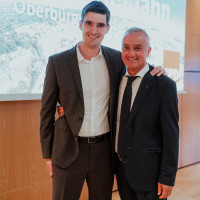 OB-Kandidat Michael Jahn (links) mit OB Gerhard Jauernig (rechts)